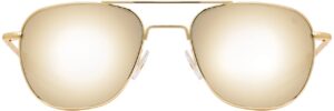 ao original pilot sunglasses - gold - sunflash gold mirror aolite nylon lenses - bayonet temple - 52-20-140