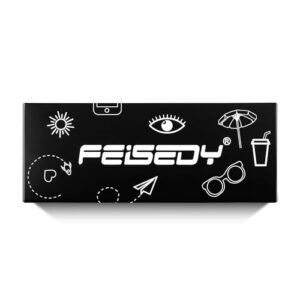 FEISEDY Trendy Rectangle Sunglasses Retro 90s Candy Color Chunky Frame Square Sun Shades Women Men B2307