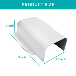 TAKTOPEAK 4" W Wall Cover, Decorative PVC Line Set Cover Kit Parts Accessories for Ductless Mini Split Air Conditioners, Central AC and Heat Pumps