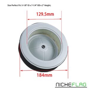 NICHEFLAG GX630 Air Cleaner Element Replaces 17210-Z6L-010, 17210-Z6L-000 for Honda GX630, GX630R, GX630RH, GX660, GX660R, GX660RH, GX690, GX690R, GX690RH Engine Lawn Mower Air Cleaner Element