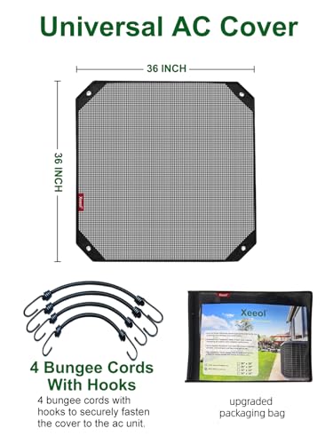 Xeeol 36x36 Central Air conditioner Covers for Outside, Larger Mesh AC Unit Covers Outdoor - Top Universal Defender