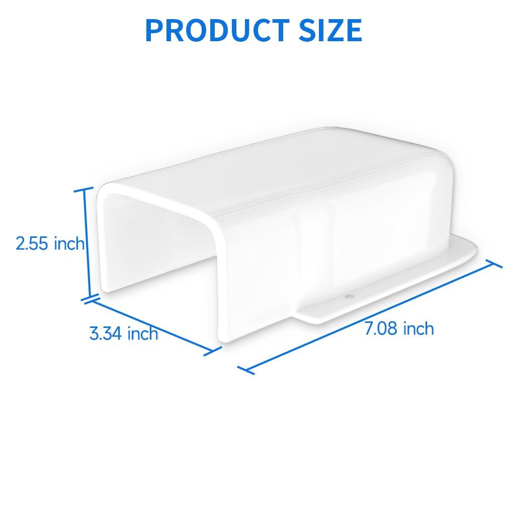 TAKTOPEAK 3" W Wall Cover, Decorative PVC Line Set Cover Kit Parts Accessories for Ductless Mini Split Air Conditioners, Central AC and Heat Pumps