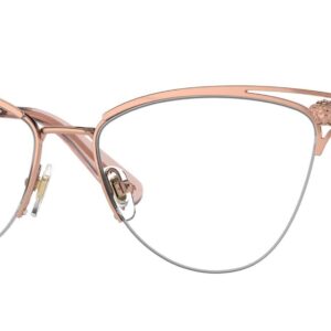 Versace VE 1280 1412 Rose Gold Metal Cat-Eye Eyeglasses 55mm