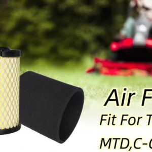 Arpisziv Air Filter 737-05129 Oil Filter 951-12690 Kit Fit For MTD C-Cadet T-Bilt Craftsman 382cc OHV Engines Lawn Mower