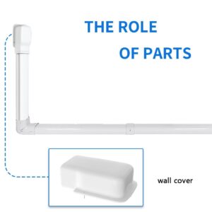 TAKTOPEAK 3" W Wall Cover, Decorative PVC Line Set Cover Kit Parts Accessories for Ductless Mini Split Air Conditioners, Central AC and Heat Pumps