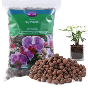 natural organic clay pebbles, 2lbs 8mm-18mm expanded leca balls plant garden soil, grow media for hydroponics, decoration, aquaponics, gardening essentials