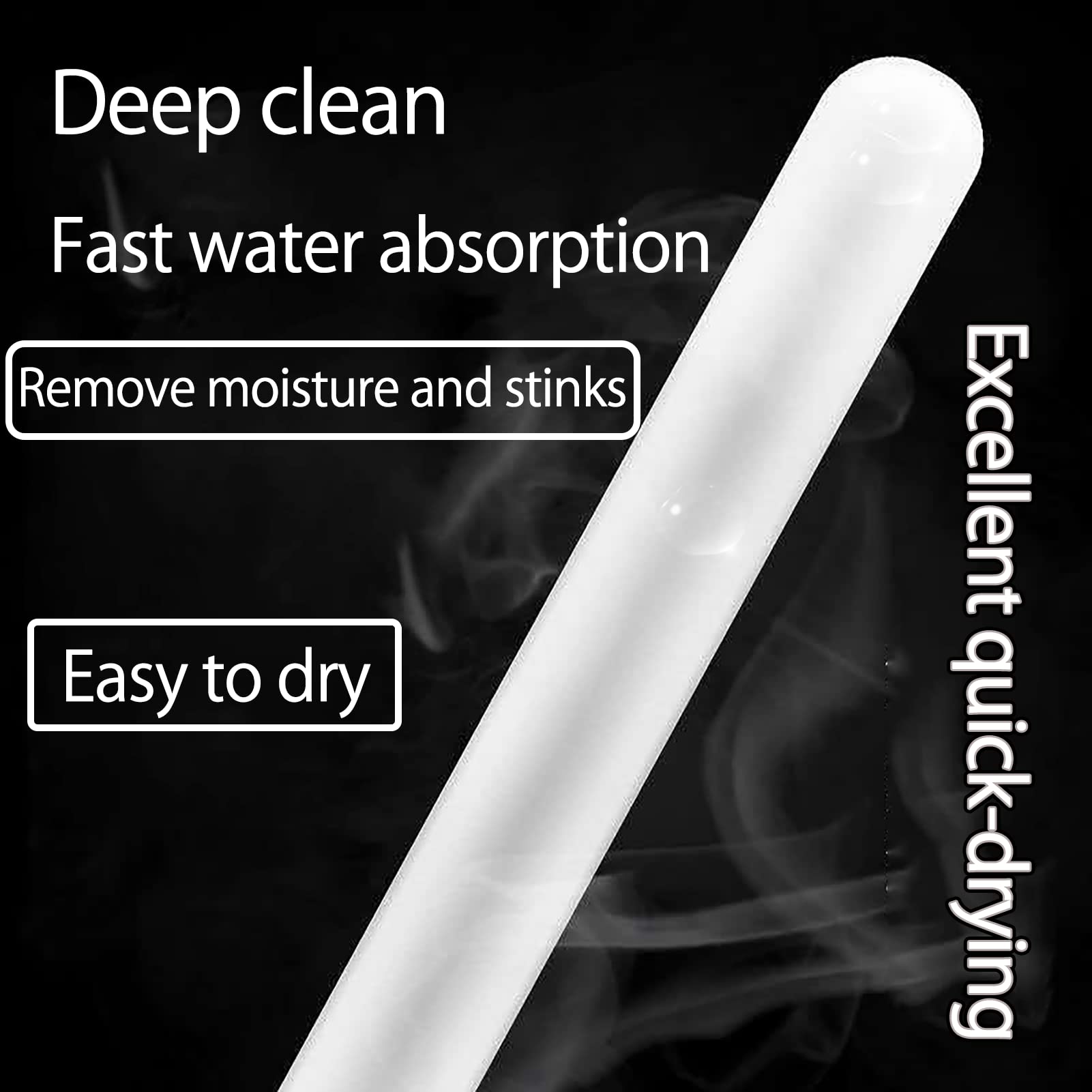 Rouly 5 Packs Diatom Drying Rod Stick Absorb Absorption Rod Desiccant Water Absorption Keep Dry Stick Deodorization Gift,Moisture-Proof Clothing, Repetition Use