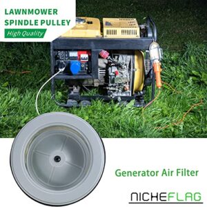 NICHEFLAG GX630 Air Cleaner Element Replaces 17210-Z6L-010, 17210-Z6L-000 for Honda GX630, GX630R, GX630RH, GX660, GX660R, GX660RH, GX690, GX690R, GX690RH Engine Lawn Mower Air Cleaner Element