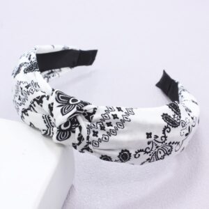 Lvyeer Bandana Headbands for Women Knotted Headband Fashion Chiffon Fabric Hairband for Women and Girls Cute Hair Accessory (Knotted-B)