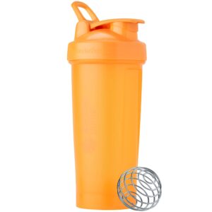 blenderbottle classic v2 shaker bottle perfect for protein shakes and pre workout, 28-ounce, mango