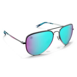 Blenders Eyewear A Series – Aviator Style Polarized Sunglasses – 100% UV Protection – For Men and Women – Planet Nine