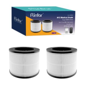 flintar epi153 replacement filter, compatible with mooka and koios epi153 ep1153 air purifier epi-153, 3-in-1 h13 grade true hepa and activated carbon filter, 2-pack