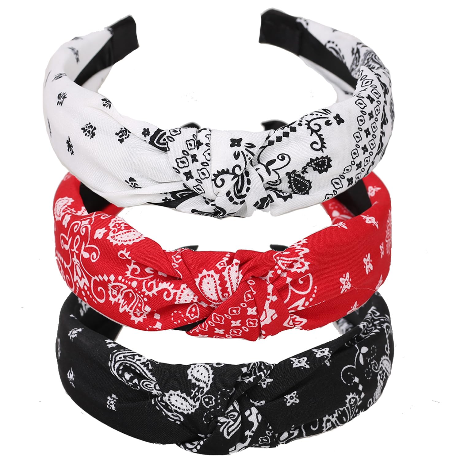 Lvyeer Bandana Headbands for Women Knotted Headband Fashion Chiffon Fabric Hairband for Women and Girls Cute Hair Accessory (Knotted-B)