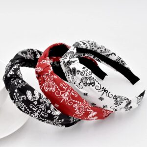 Lvyeer Bandana Headbands for Women Knotted Headband Fashion Chiffon Fabric Hairband for Women and Girls Cute Hair Accessory (Knotted-B)