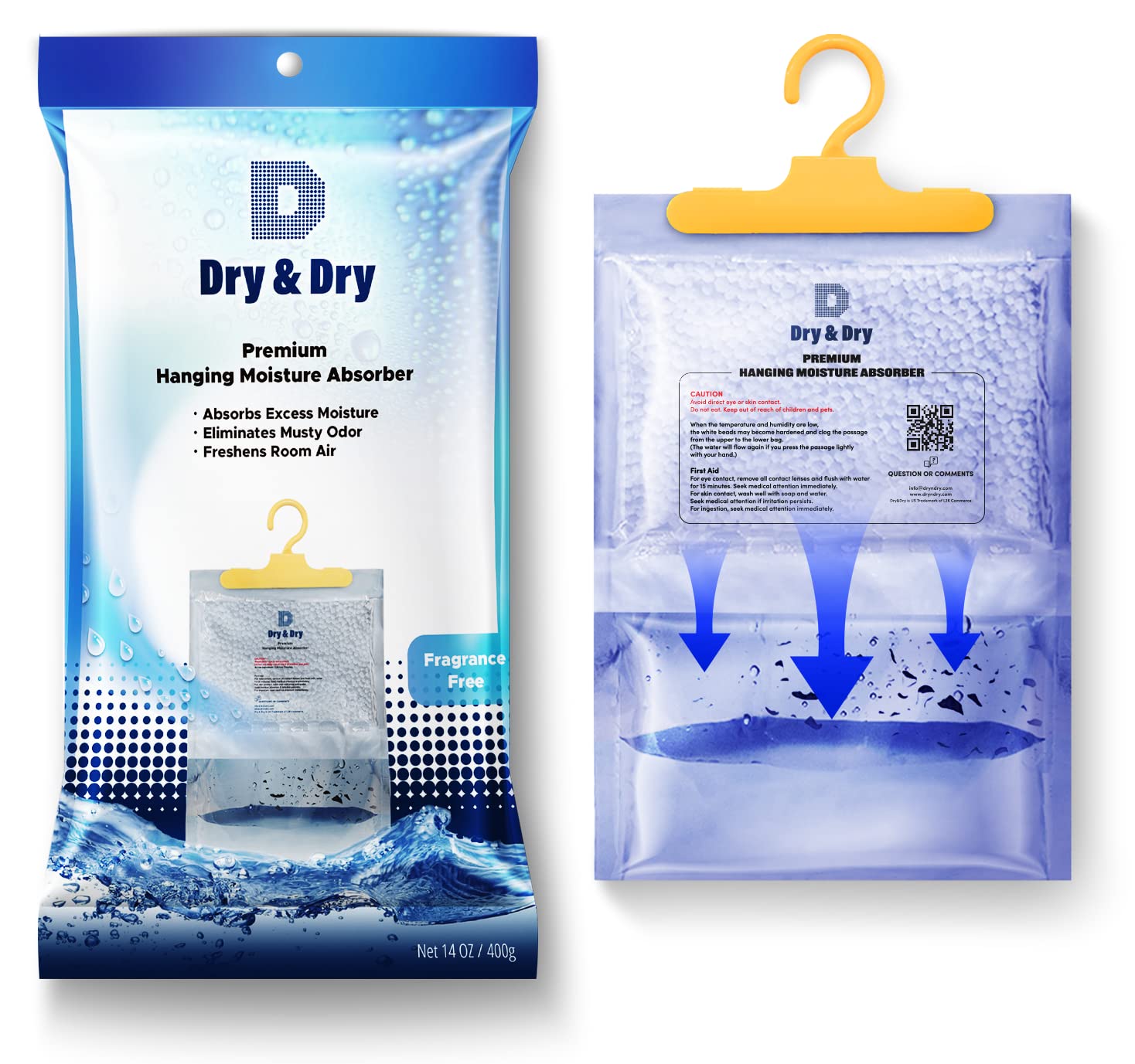 Dry & Dry 10 Pack[7 OZ] Premium Moisture Absorbers Dehumidifiers for Home Dehumidifier for Basement Dehumdifiers for Bedroom Small Dehumidifiers - Dehumidifiers Moisture Absorber