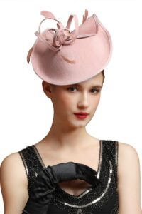 comott fascinator feather tea party pillbox derby hat cocktail wedding bridal fascinators headband for women