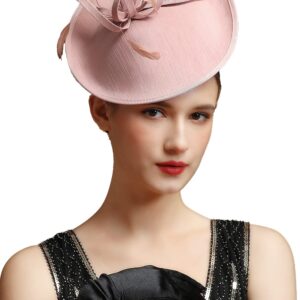 Comott Fascinator Feather Tea Party Pillbox Derby Hat Cocktail Wedding Bridal Fascinators Headband for Women