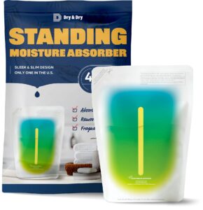 dry & dry 10 packs standing moisture absorbers to control excess moisture for basements, closets, bathrooms, laundry rooms - moisture absorbers, standing moisture absorbers