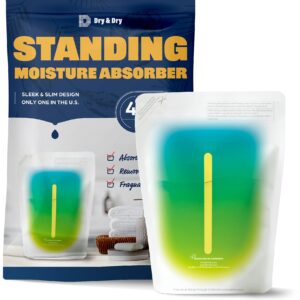 Dry & Dry 10 Packs Standing Moisture Absorbers to Control Excess Moisture for Basements, Closets, Bathrooms, Laundry Rooms - Moisture Absorbers, Standing Moisture Absorbers