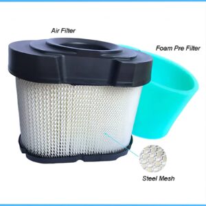 Fremnily Compatible with 792105 Air & Foam Pre Filter, Durable MIU11515 Air Cleaner with Oil Filter, Extended Life Series Engine 407777 445877 GY21057 Air Filter for D160 D170 Z425 LA165 Lawn Mower