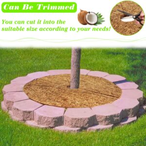 ZeeDix 6 Pcs Coconut Fibers Mulch Ring Tree Protector Mat, 24 Inch Coco Coir Tree Protection, Tree Ring Mats Tree Disc Plant Cover for Indoor or Outdoor