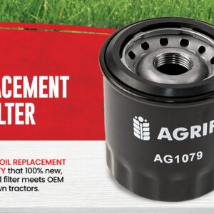 Agrif Replacement Oil Filter 2 pack fits for John Deere M806419 Kubota 30401-37580 Bobcat I.R. 3974113B Kubota HH150-32094 Hustler 785634-100% meets OEM Quality (2-pack) (2)