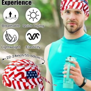 JaGely 16 Pieces Doo Rags Skull Caps for Men, Sweat Wicking Do Rags Cooling Dew Rags Pirate Helmet Liner Cycling Bandana Skull Cap for Men Women Multicolor