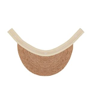 Raffia Sun Cap Visor Petra | Peanut