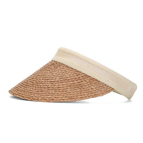 Raffia Sun Cap Visor Petra | Peanut