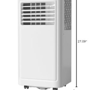 Joy Pebble Portable Air Conditioner, 8000 BTU for Room up to 350 sq. ft, Portable AC with Dehumidifier & Fan, 2 Fan Speeds, 24H Timer, Remote Control, Energy Efficiency