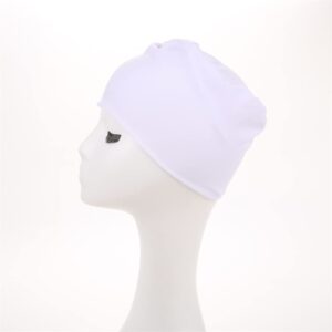 YYAOJHAO Chemo Turban Hats for Women - Elastic Flower Beanie Headwrap Caps Solid Color Grate for Cancer Hair Cover (White)