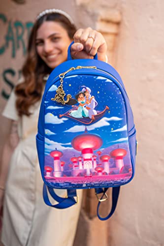 Loungefly Disney Glow in the Dark Aladdin and Jasmine Magic Carpet Ride Backpack