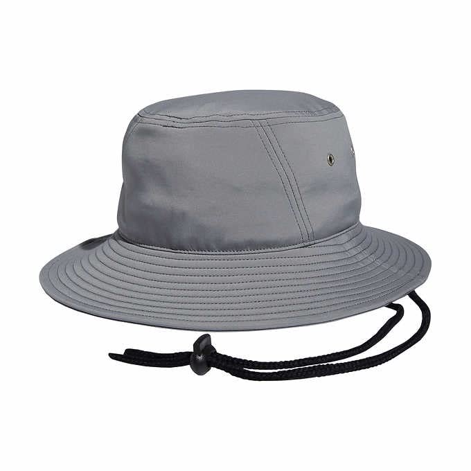 adidas Victory Bucket Hat Lightweight Moisture Wicking UPF 50 Sun Hat Fishing Camping (Gray)