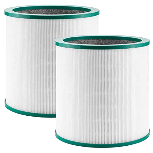 Improvedhand Air Purifier Filter Replacement for Dyson TP01 TP02 TP03 BP01, Compatible with Dyson Pure Cool Link Tower Air Purifier, HEPA 360° Glass Air Purifier Filter,Compare to 968126-03,Pack of 2