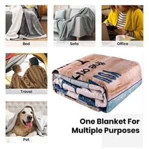 Anniversary Romantic Gifts for Husband, Ultra-Soft Micro Fleece Sherpa Throw Blanket, Valentines Day Gifts for Him, Husband Birthday Gifts from Wife, for Bedding Sofa and Travel (80x60inch)