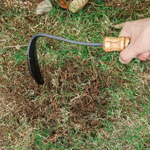 Elegital Kana Hoe 217 Japanese Garden Tool - Hand Hoe/Sickle is Perfect for Weeding and Cultivating. The Blade Edge is Very Sharp. (Beijing-022)