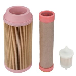 hipa zd331 outer inner air filter for kubota zd323 zd326 zd326s zd1211 zero turn lawn mower replace for k3181-82250 k3181-82240 with 12581-43012 fuel filter