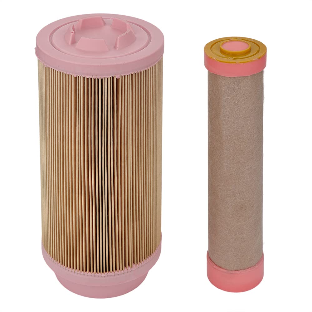 Hipa ZD331 Outer Inner Air Filter for Kubota ZD323 ZD326 ZD326S ZD1211 Zero Turn Lawn Mower Replace for K3181-82250 K3181-82240 with 12581-43012 Fuel Filter