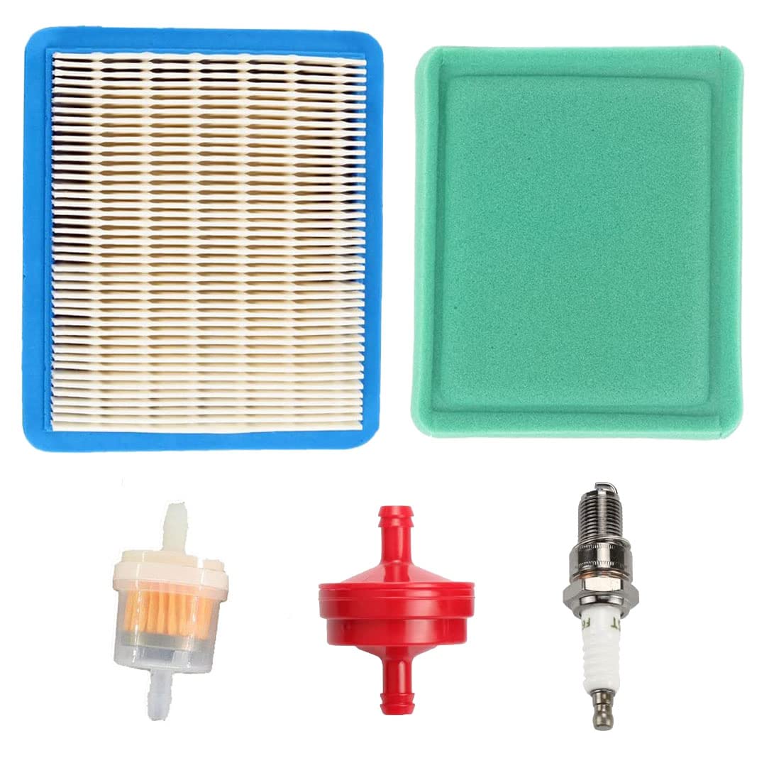 BEIYIPARTS BS-491588S BS-491588 Air Filter + Pre Cleaner Spark Plug for MTD Troy-Bilt TB110 TB130 TB210 TB230 TB270ES TB280ES TB320 TB330 TB370 TB380ES TB449E TB466 TB566 TB672 Push Lawn Mower Parts