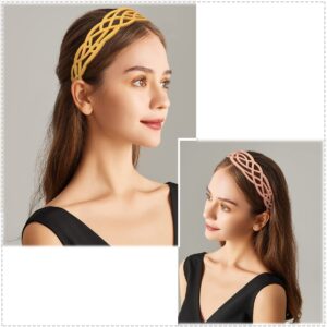 Springtime 6pcs Wide Plastic Headbands for Women Fashion Hair bands with Teeth for Girls Thick Hair Hoops Hair Accessories