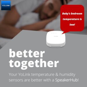 YoLink X3 Version Temperature & Humidity Sensor, Supports App Real-Time Data Refresh, Alexa, IFTTT, Home Assistant Integration - YoLink Hub Required