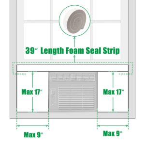 Forestchill Window Air Conditioner Side Insulated Foam Panel, Surround Insulation Panels Cover with Foam Seal Strip for Indoor Window AC Unit for Summer and Winter