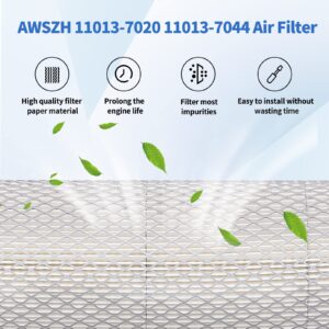 AWSZH 11013-7019 11013-7020 11013-7044 11013-7045 Air Filter Compatible with Deere M131802 M144100 M164264 MIU12457 PMAF25551 RG60690 Kubota TA040-93230 Kohler 25 083 01 25 083 01-S Lawn Mover(2PCS)