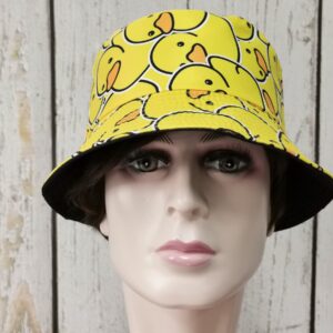 Enodtter Yellow Duck Bucket Hat for Men Women Teen Girl, Packable Reversible Printed Sun Hats, Fisherman Outdoor Summer Travel Beach Caps