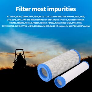 AWSZH 11013-7019 11013-7020 11013-7044 11013-7045 Air Filter Compatible with Deere M131802 M144100 M164264 MIU12457 PMAF25551 RG60690 Kubota TA040-93230 Kohler 25 083 01 25 083 01-S Lawn Mover(2PCS)