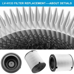 LV-H133 True HEPA Replacement Filter Compatible with LEVOIT LV-H133 Air Pur-ifier, 3-in-1 True HEPA and Activated Carbon Filter, Part No. LV-H133-RF