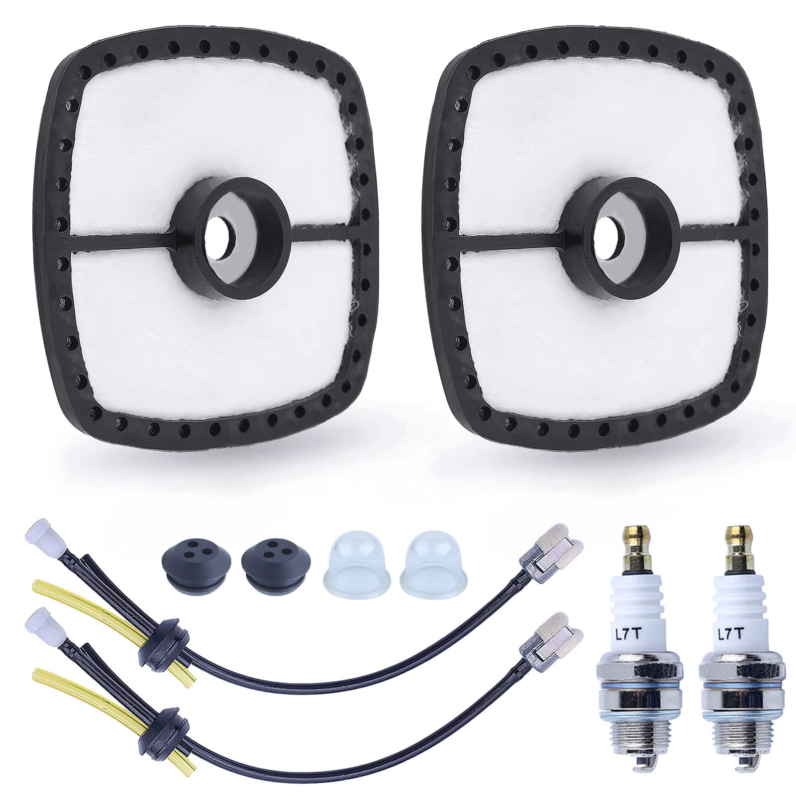 Atunee Repower Kit with SRM210 Air Filter Fuel Line Primer Bulb Spak Plug 3-Hole Grommet for Echo PE200 PE201 PE210 PE211 HC150 GT200 GT-200i GT-200R Engine Part