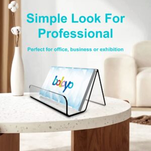 Boloyo Acrylic Business Card Holder for Desk , 6PC Business Card Display Stand Desktop Name Card Organizer Capacity 60 Cards