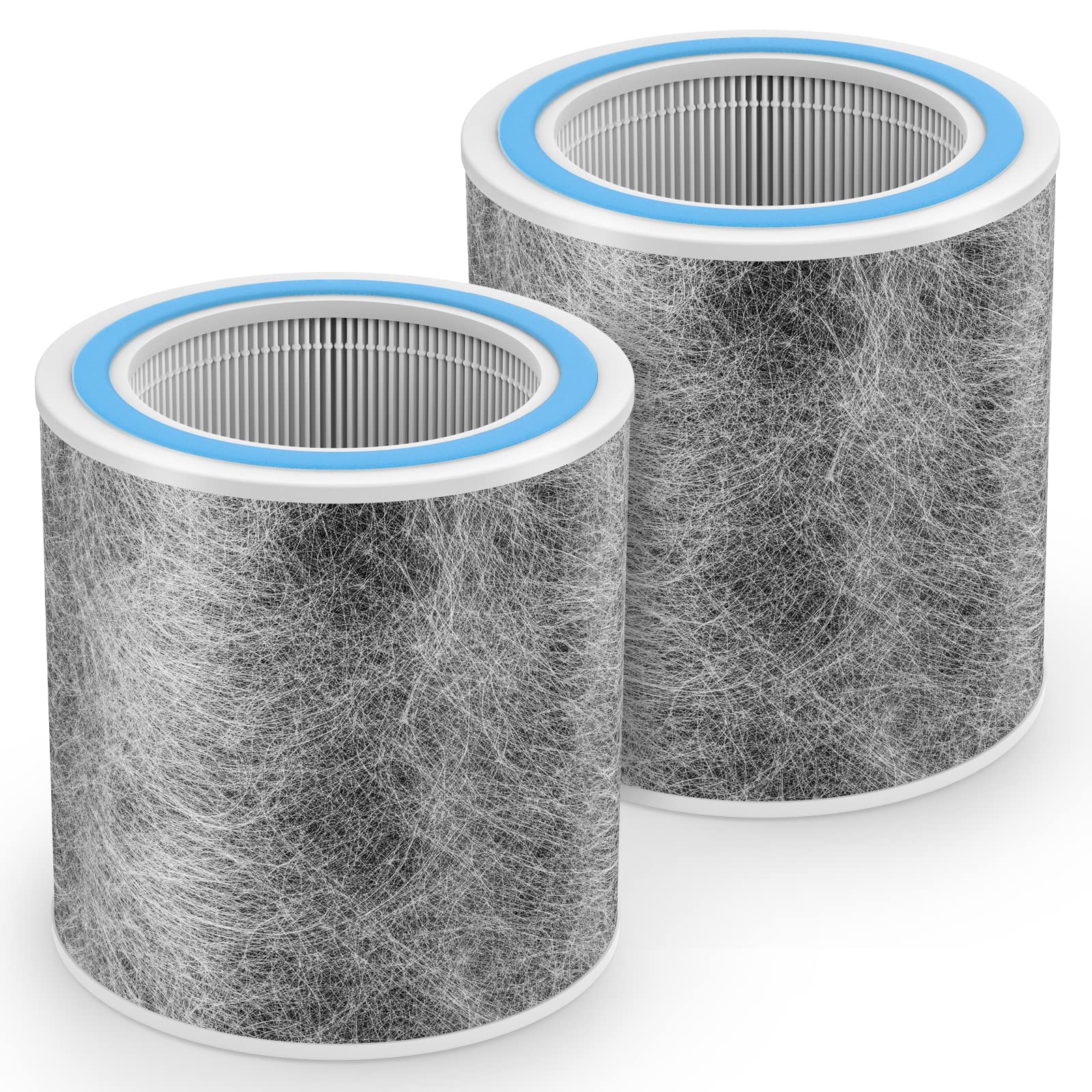 2 Pack HP102 Replacement Filter Compatible with Shark HP102, HC452, HP132, HC450, HC451, HC455 and HP102PET Air Pruri fier, True HEPA for 99.98% of Particles, Compare Part #HE1FKPET, HE1FKBAS