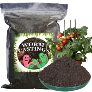 worm castings organic fertilizer 1.1lb by doter, all nature fertilizer for gardening, tomato, strawberry, flower, and herbs